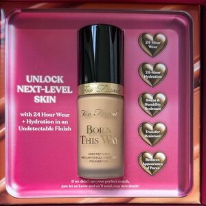 Brand New in Box Too Faced Born This Way Foundation in Porcelain